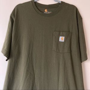 Carhartt Pocket T-Shirt - Khaki Green - Large Original Fit. Never worn.